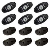 RIGID Industries ASeries Rock Light Kit  6 Cool White Lights  Black 400253