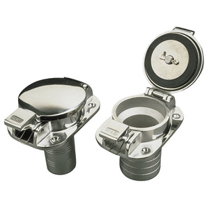 SeaDog Stainless Steel Flip Top Deck Fill  Gas  2 Hose 351100