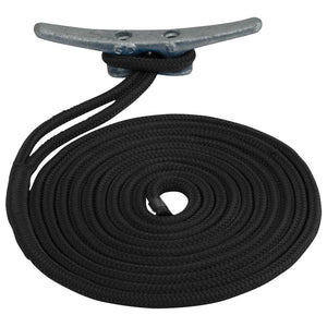 SeaDog Double Braided Nylon Dock Line  58 x 20  Black 302116020BK1