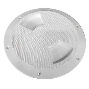 SeaDog QuarterTurn Textured Deck Plate wInternal Collar  White  5 3363521