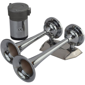 SeaDog MaxBlast Air Horn  Mini Dual Trumpet 4326201