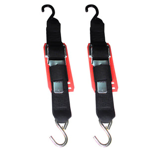 Rod Saver Paddle Buckle Trailer TieDown wVinyl Pad  2 x 2  Pair 2PB2VP