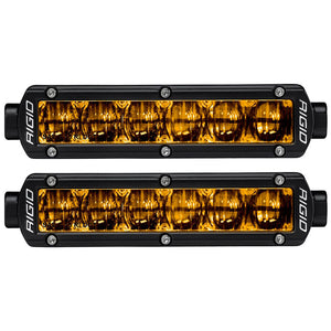 RIGID Industries 6 SRSeries SAE Compliant Fog Light  Black wYellow Light 906704