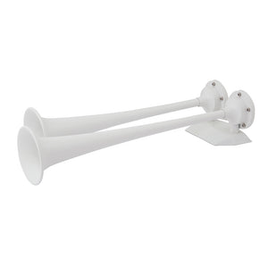Marinco 12V White Epoxy Coated Dual Trumpet Air Horn 10122