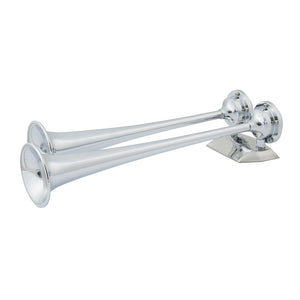 Marinco 24V Chrome Plated Dual Trumpet Air Horn 10624