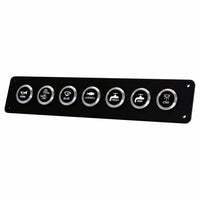 Black plastic component on a white background
