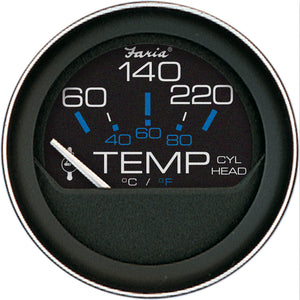 Faria Coral 2 Cylinder Head Temperature Gauge 60120 F wSender 13009