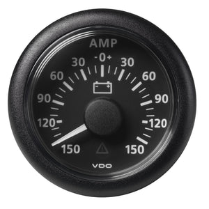 Veratron 52MM 2116 ViewLine Battery Status Gauge 150150AMP  Black Dial  Bezel A2C59512329