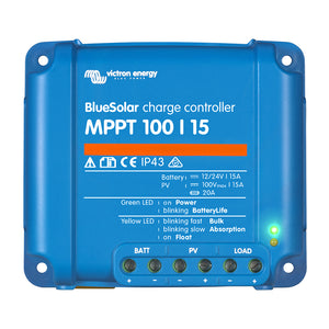 Victron BlueSolar MPPT Charge Controller  100V  15AMP  UL Approved SCC010015200R