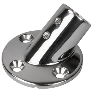 SeaDog Rail Base Fitting 234 Round Base 45 316 Stainless Steel  1 OD 2804511