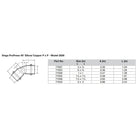 Viega ProPress 34  45 Copper Elbow  Double Press Connection  Smart Connect Technology 77023