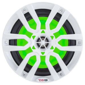 DS18 HYDRO 65 2Way Marine Speakers wRGB LED Lights 300W  White NXL6