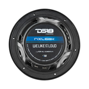 DS18 HYDRO 65 2Way Marine Speakers wRBG LED Lights 300W  Matte Black NXL6BK