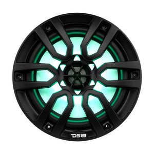 DS18 HYDRO 8 2Way Marine Speakers wRGB LED Lights 375W  Matte Black NXL8BK