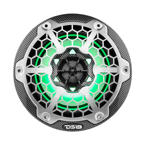 DS18 HYDRO 65 2Way Marine Speakers wRGB LED Lights 300W  Black Carbon Fiber CF65
