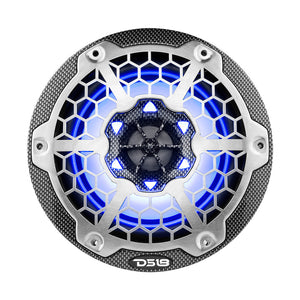 DS18 HYDRO 65 2Way Marine Speakers wRGB LED Lights 300W  Black Carbon Fiber CF65
