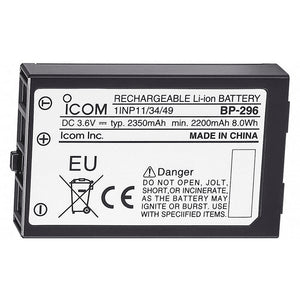 Icom BP296 LiIon Battery  36V  2350mAh fM37 BP296