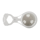 Camco ClampOn Rail Mounted Cup Holder  Large for Up to 2 Rail  White 53083