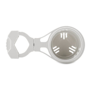 Camco ClampOn Rail Mounted Cup Holder  Large for Up to 2 Rail  White 53083