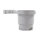Camco ClampOn Rail Mounted Cup Holder  Large for Up to 2 Rail  Grey 53092