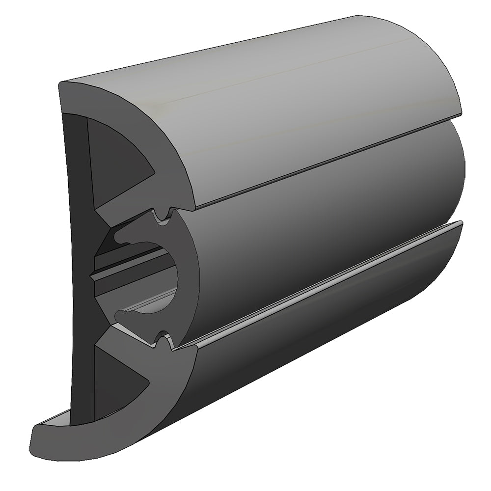 TACO SuproFlex Rub Rail Kit Gray wGray Insert  2H x 12W x 80L V119990GRD802