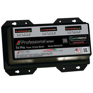 Dual Pro PS3 Auto 15A  3Bank LithiumAGM Battery Charger PS3AUTO