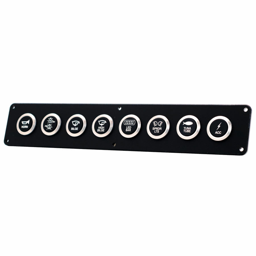 8 Switch 22mm Push Button Panel