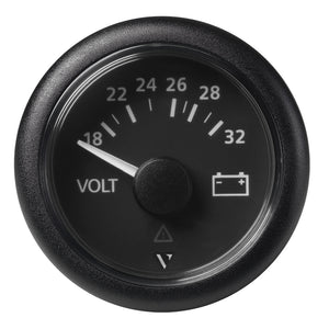 Veratron 52mm 2116 Viewline Voltmeter 1832V  Black Dial  Bezel A2C59512458