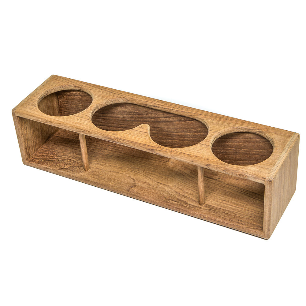 Whitecap Four DrinkBinocular Rack  Teak 62632