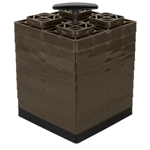 Camco FasTen Leveling Blocks wTHandle  2x2  Brown 10Pack 44521