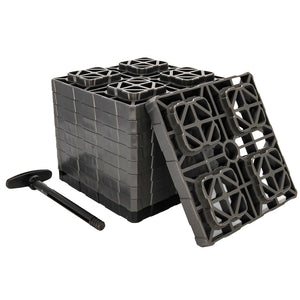 Camco FasTen Leveling Blocks XL wTHandle  2x2  Grey 10Pack 44527