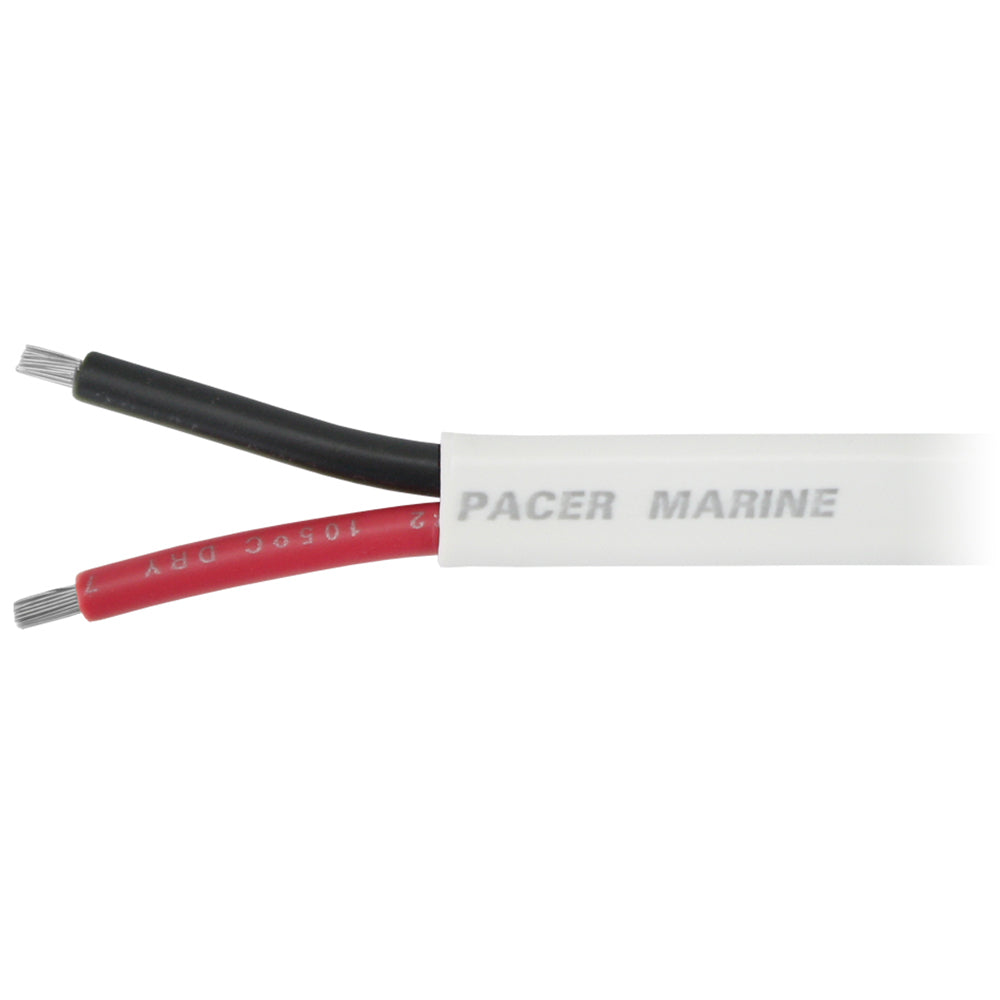 Pacer 62 AWG Duplex Cable  Flat Cable  RedBlack  50 W62DC50