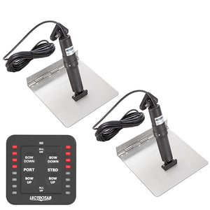 Lectrotab XKA Stainless Steel Trim Tab Kit wOneTouch Control  12 x 18 XKASL12X18