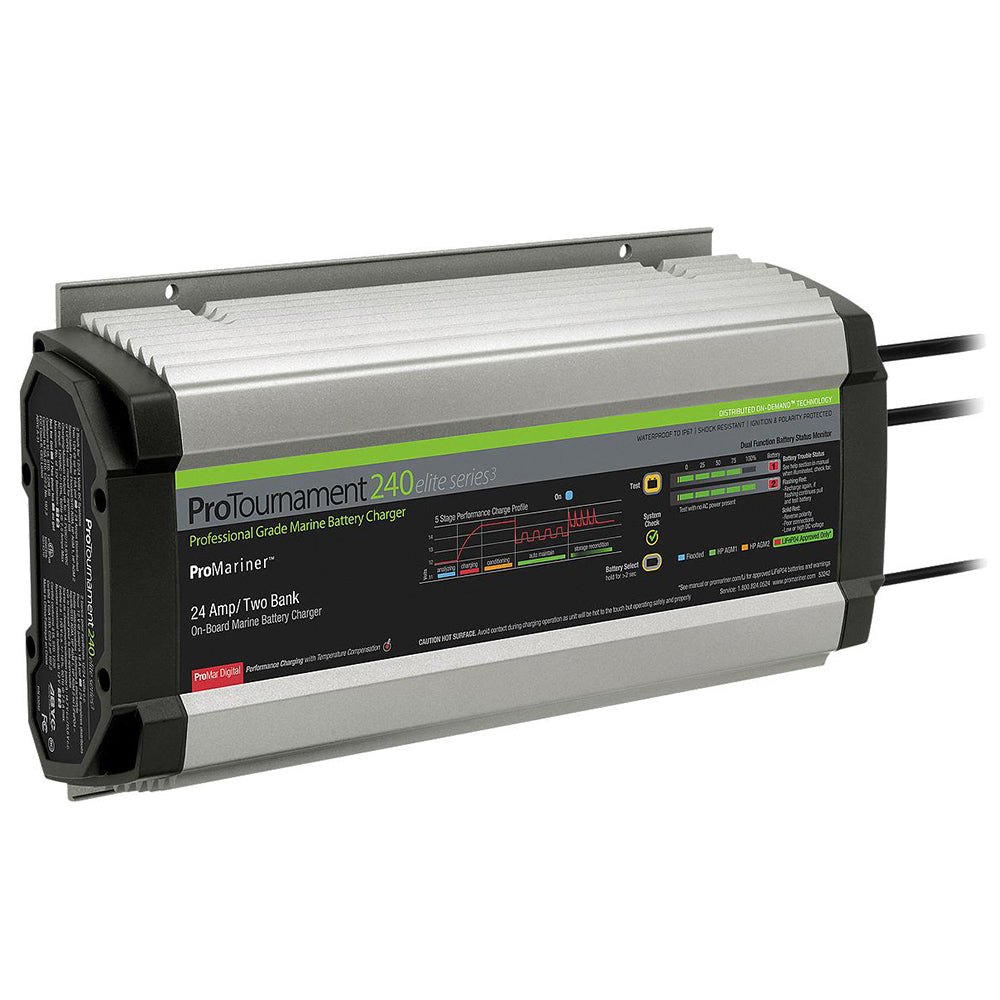 ProMariner ProTournament 240 Elite Series3 2Bank OnBoard Marine Battery Charger 53242