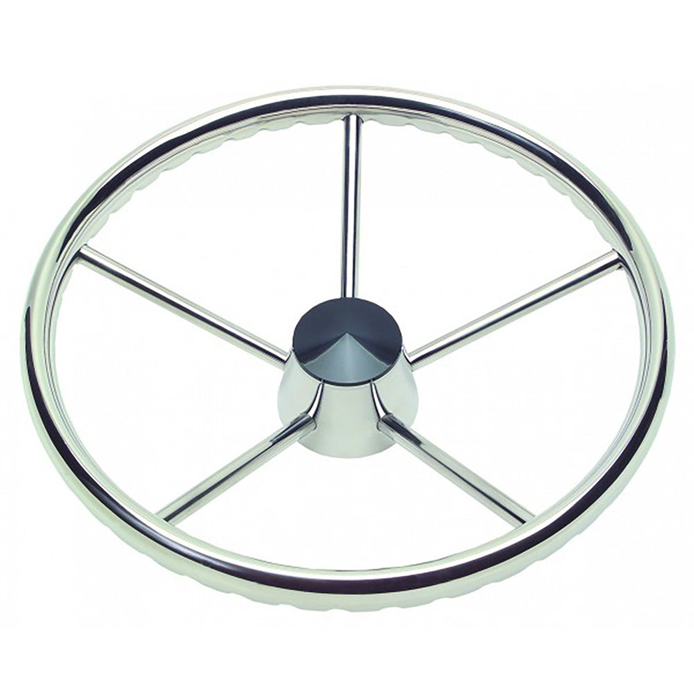 Schmitt Marine 170 Finger Grip Destroyer 5Spoke 155 Stainless Steel Cap 34 Tapered Shaft wKnob 1731521FGKR