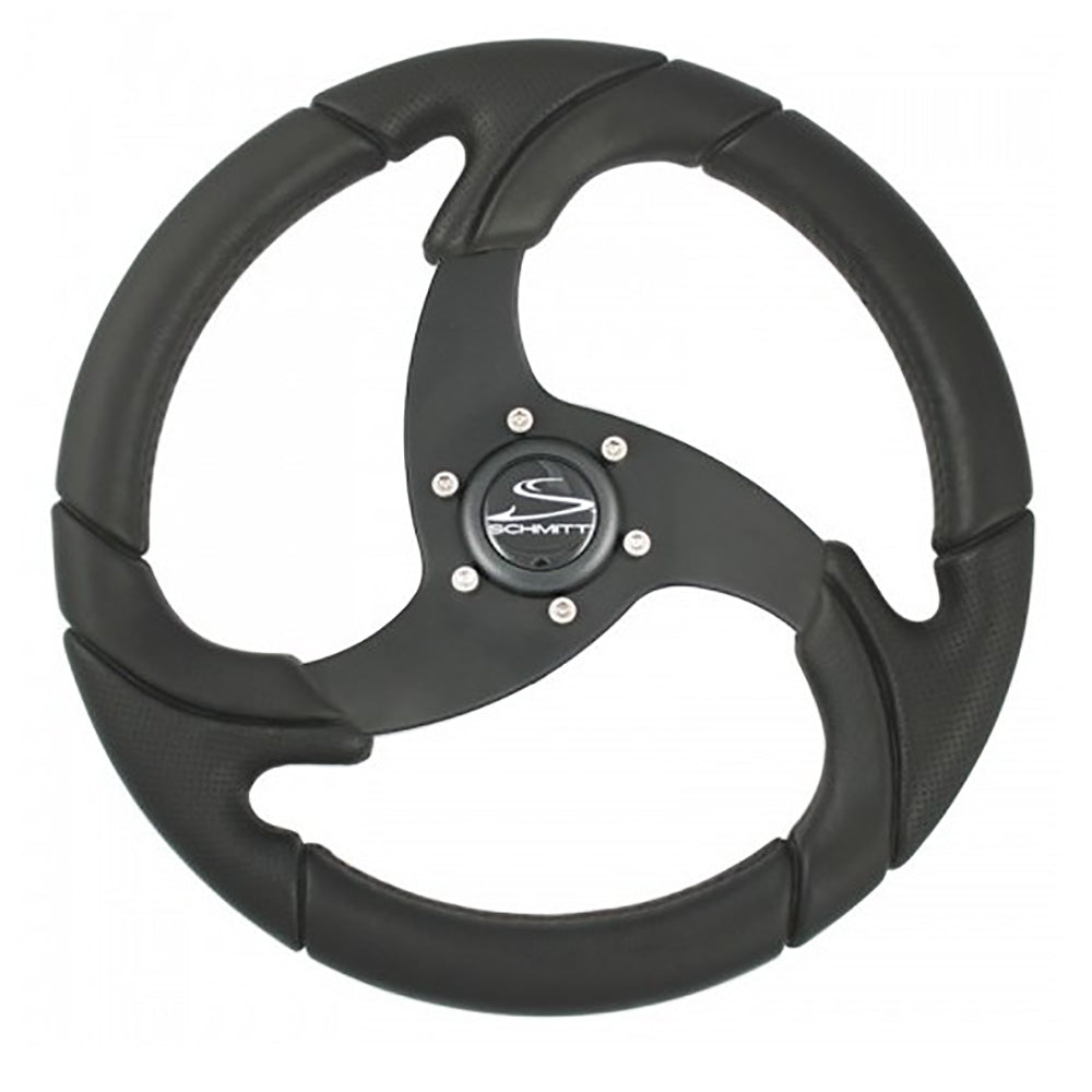 Schmitt Marine Folletto 142 Wheel  Black Polished Polyurethane  34 Tapered Shaft wBlack Center Cap PU026104R