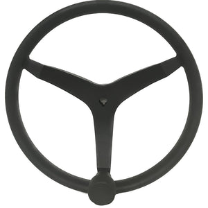Uflex  V46  135 Stainless Steel Steering Wheel wSpeed Knob  Black V46B