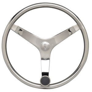 Uflex  V46  135 Stainless Steel Steering Wheel wSpeed Knob  No Wheel Nut V46