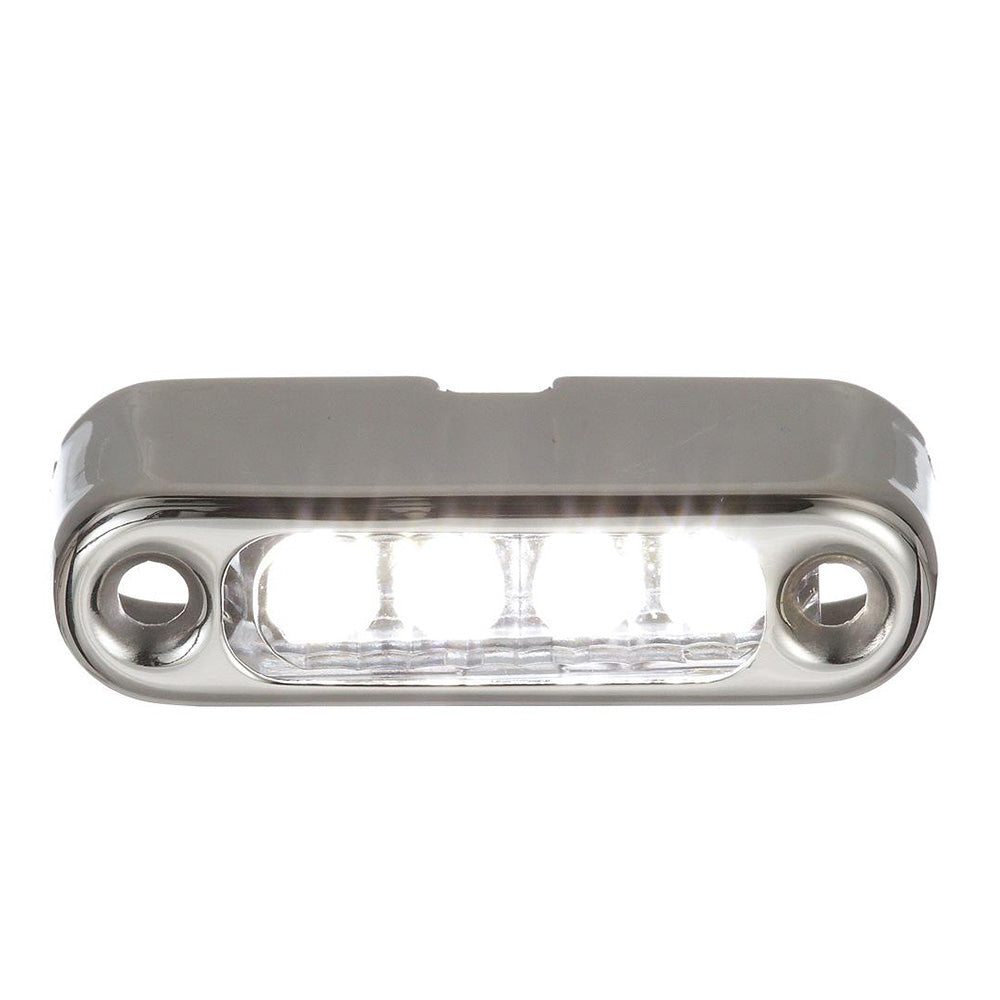 Attwood White LED Micro Light wStainless Steel Bezel  Vertical Mount 6350W7