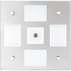 SeaDog Square LED Mirror Light wOnOff Dimmer  White  Blue 4018403