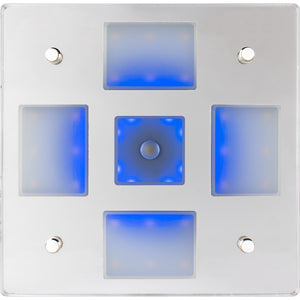 SeaDog Square LED Mirror Light wOnOff Dimmer  White  Blue 4018403
