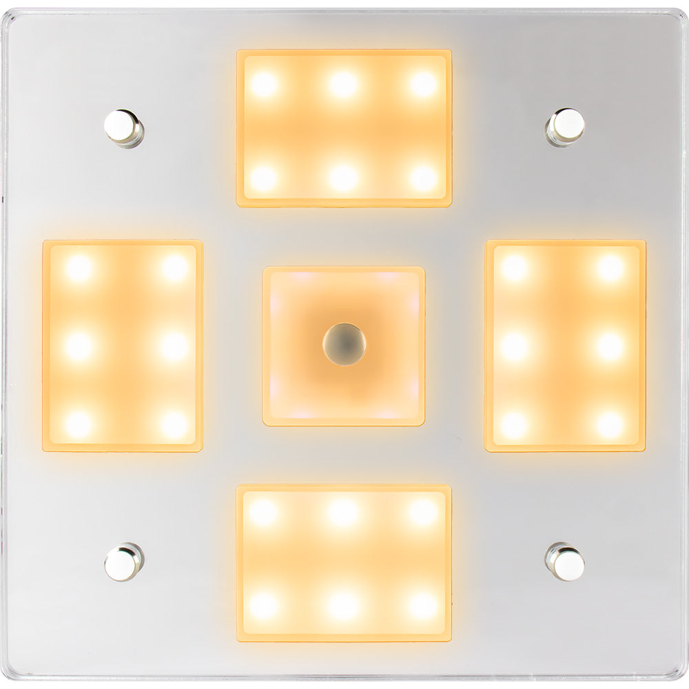 SeaDog Square LED Mirror Light wOnOff Dimmer  White  Blue 4018403