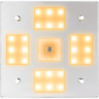 SeaDog Square LED Mirror Light wOnOff Dimmer  White  Blue 4018403
