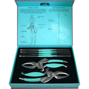Toadfish CrabLobster Tool Set  2 Shell Cutters  4 Seafood Forks 1022