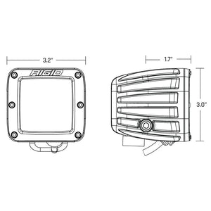 RIGID Industries DSeries Spot wAmber Pro Lens  Pair 20252
