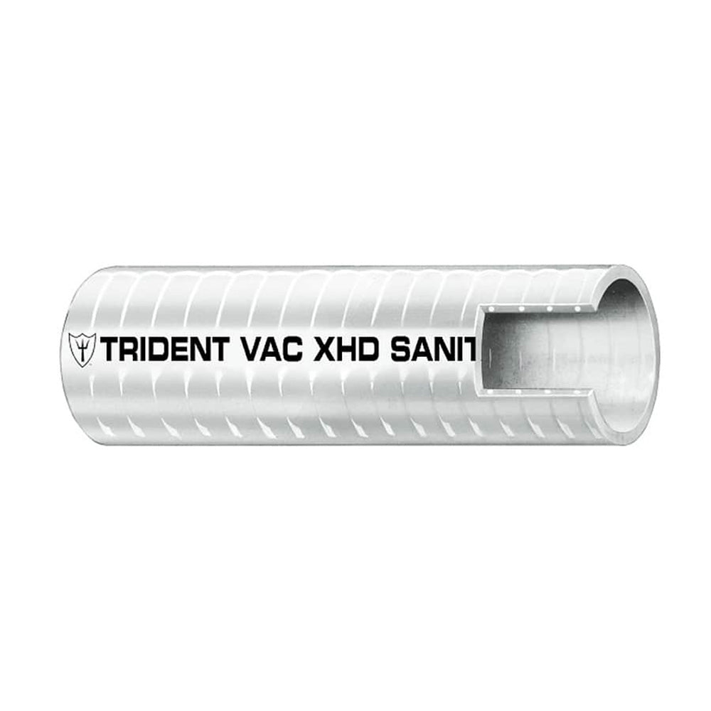Trident Marine 1 x 50 Box VAC XHD Sanitation Hose  Hard PVC Helix  White 1481006