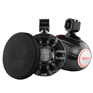 DS18 HYDRO 8 Marine Tower Speakers wRGB LED Lights  Pro Audio Loudspeakers  Carbon Fiber CFX8PRO