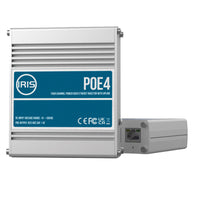 Iris Four Channel Uplink Power Over Ethernet Switch  IEEE8023af  3at Compliant  930VDC Input  48VDC Output POE4V2