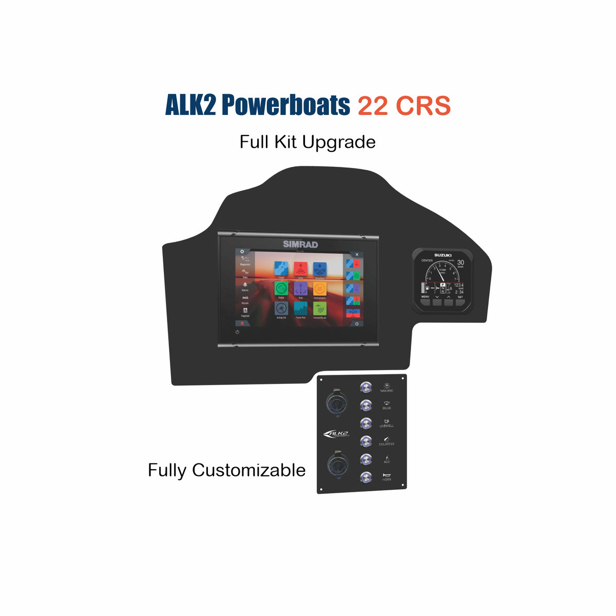 ALK2 Powerboats 22 CRS Full Kit Replacement with custom etching