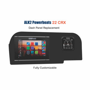 ALK2 Powerboats 22 CRX Dash Panel Replacement with custom etching